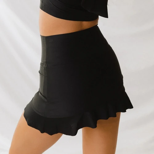 Custom women's high waisted swim skirts curvy swim bottoms with built in panty