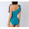 One shoulder elegant one piece swimwear with bow