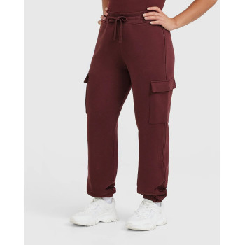 High quality women's cargo joggers with adjustable drawstring cozy athleisure style running sweatpants with mutiple pockets