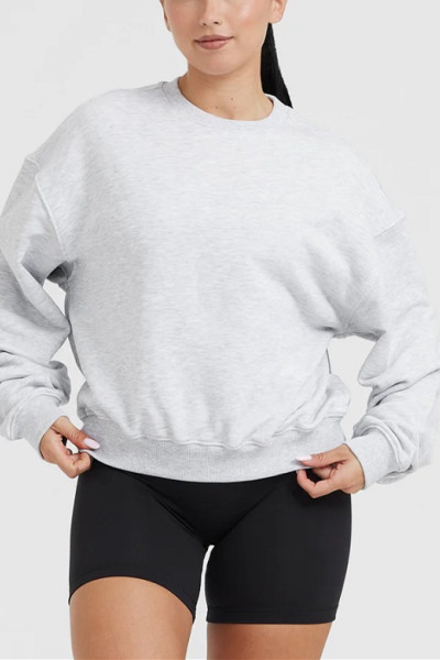 Crew neck cozy sweatshirts for women oversized long sleeve hoodies