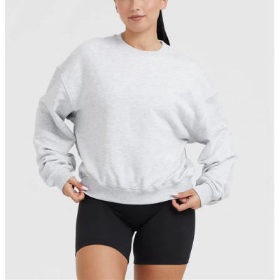 Crew neck cozy sweatshirts for women oversized long sleeve hoodies