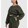 V neck cropped sweatshirts for ladies oversized hoodies with ribbed cuff and hem