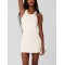 Performance ribbed tennis dress with racerback full coverage tennis clothing