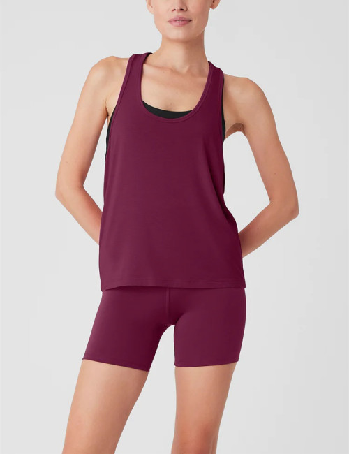 Lightweight ultra soft relaxed fit sports tank for ladies everyday flowy tank top
