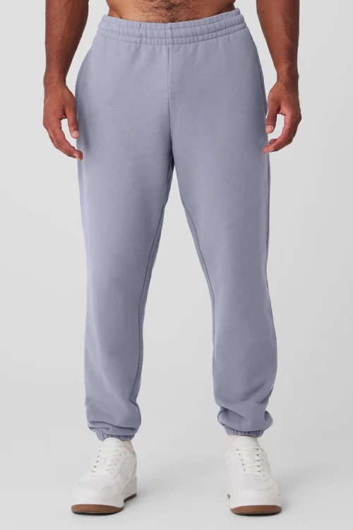 Custom elastic waist cotton joggers for men with side pockets cozy running sweatpants for men