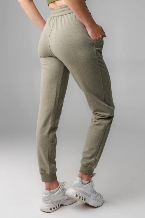 Custom cotton pocket joggers for women with adjustable drawstring slim fit running sweatpants
