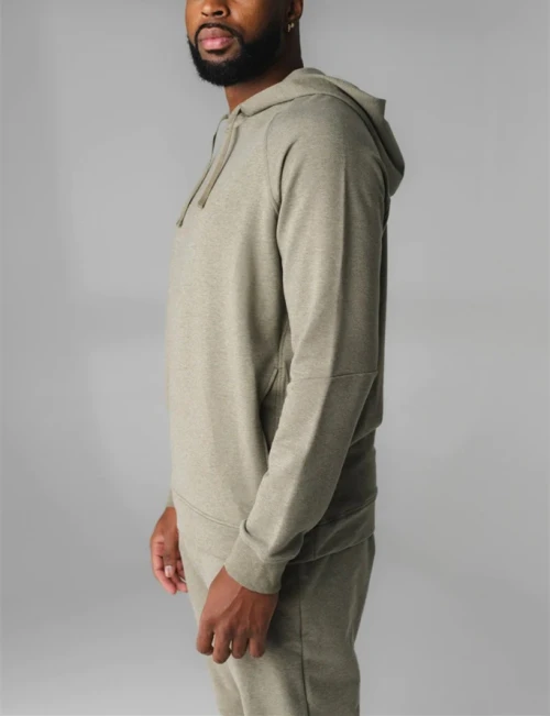 Lightweight men's cotton performance hoodies with front pockets regular length hooded sweatshirts