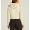 1/4 zipper cropped hoodies for women with adjustable hood
