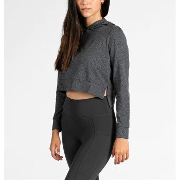 Lightweight cropped hoodies loose fit relaxed fit hooded sweatshirts