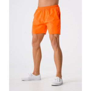 Custom elastic waist athletic shorts moisture-wicking gym shorts with zipper pockets men's classic running shorts