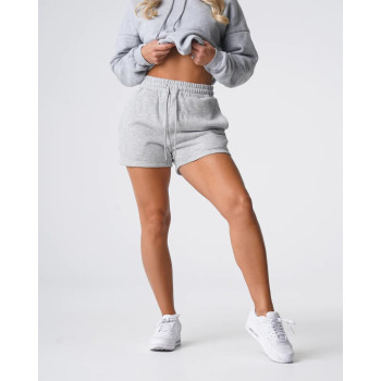 New arrival cotton blend lifestyle shorts women's elastic waist lounge shorts with side pocket