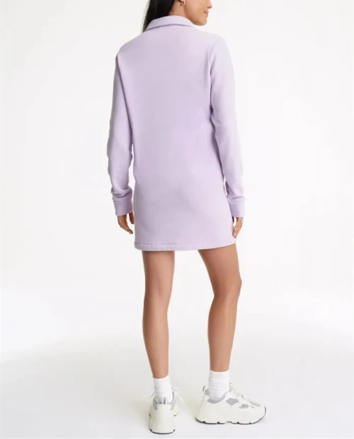 Custom polo dress for ladies relaxed fit mini dress lifestyle long sleeve cotton blend dresses