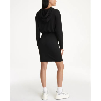 New arrival hooded dress for women lifestyle cozy athleisure midi dresses