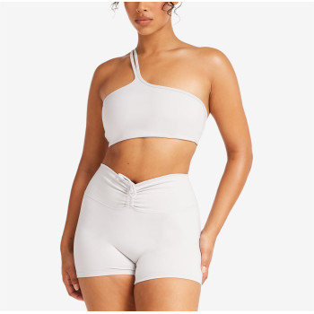 One shoulder tube sports bra athleisure style everyday bralette