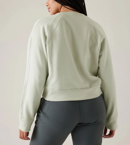 New arrival cotton fleece crewneck sweatshirts for women