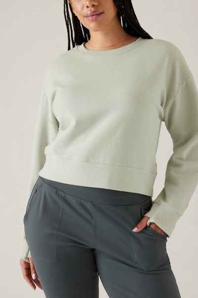 New arrival cotton fleece crewneck sweatshirts for women