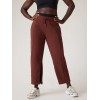 Elastic waist cozy straight leg sweatpants with pockets cotton fleece solid color crop joggers