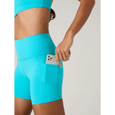 Tummy control pocket shorts ultra high rise yoga shorts with side pockets