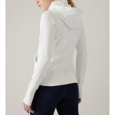 Custom women's cotton blend zipper hoodies with pockets french terry hooded jackets