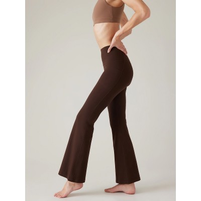 High waisted pocket flared pants buttery soft bell-bottom yoga pants
