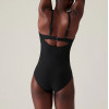 Custom ruched one piece swimsuits for ladies square neck high leg swimsuits