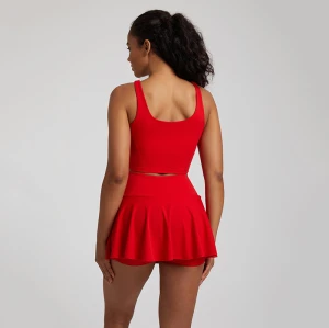 Nude feeling 2 pieces tennis skirts sets athleisure style tennis clothing