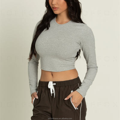 Womens Workout Long Sleeve Shirts Quick Dry Gym Athletic Tops Breathable Running Shirt