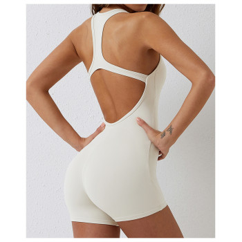 Best selling buttery soft nylon spandex one piece jumpsuits padded shorts sets