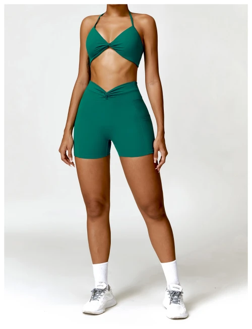 Ready to ship 5 pcs women's workout sets high quality nylon spandex yoga outfits