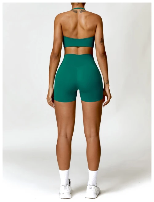 Ready to ship 5 pcs women's workout sets high quality nylon spandex yoga outfits