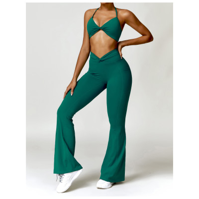 Ready to ship 5 pcs women's workout sets high quality nylon spandex yoga outfits