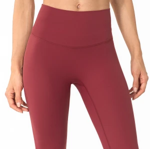 High waisted no front seam yoga leggings buttery soft plus size fitness tights
