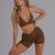 Women Workout Sets , Yoga Suits High Waisted Yoga Shorts with Sports Bra Gym Yoga Set
