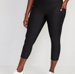 High waisted pocket tights for women performance crop leggings with side pockets