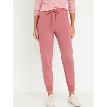 2024 women's adjustable waist cotton joggers with side zipper pockets