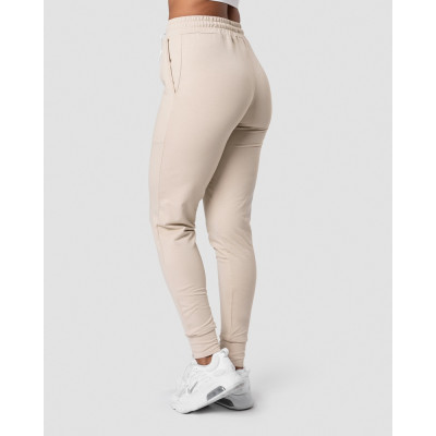 Elastic waist slim fit joggers with side pockets women's training sweatpants