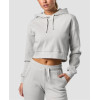 2024 New arrival cropped hoodies for women cotton blend soft sweatshirts