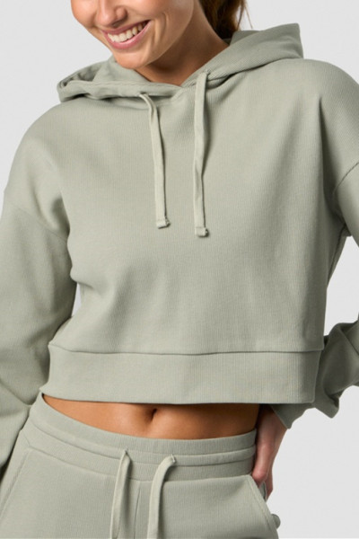 2024 New arrival cropped hoodies for women cotton blend soft sweatshirts