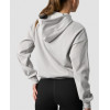 Regular length hooded sweatshirts for women ribbed athleisure style hoodies