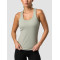 Lightweight breathable ribbed tank top for women crew neck flattering singlets