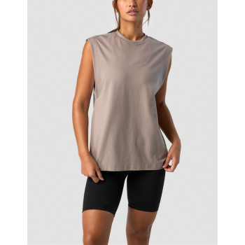Everyday cotton tank for women crew neck loose fit vest