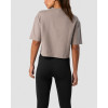 Relaxed fit crew neck cropped t shirts athleisure style sports tees