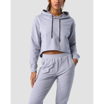 New arrival cozy cropped hoodies relaxed fit hooded sweatshirts
