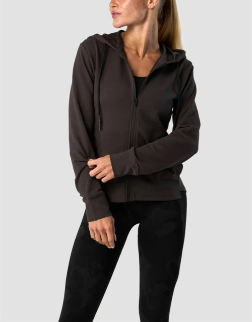 New arrival zipper hoodies full length cotton jackets with adjustable hoods