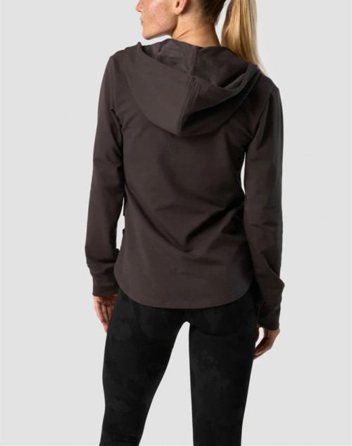 New arrival zipper hoodies full length cotton jackets with adjustable hoods