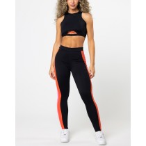 New arrival cut out back high impact sports bra full coverage fitness crop top