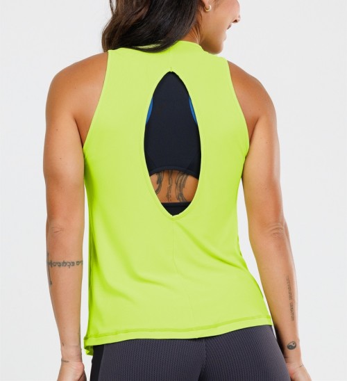 New arrival light weight running vest for women with cut out back