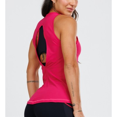 New arrival light weight running vest for women with cut out back