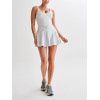High waist twist tennis skirt for women with shorts nylon spandex flowy dress
