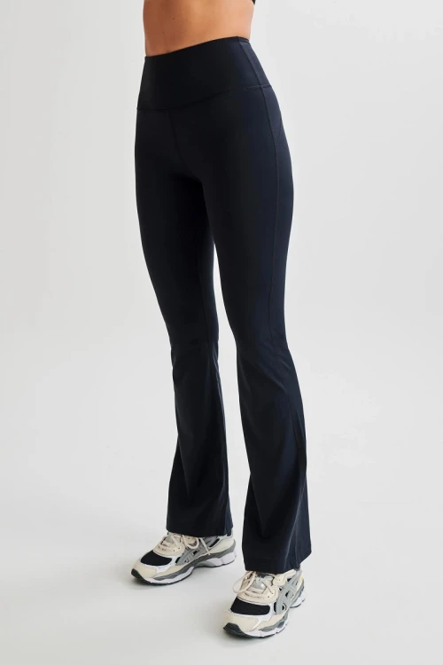 Tummy control flared yoga pants compressive wide leg yoga leggings
